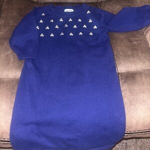 Old Navy Royal Blue Sweater with White Embellishments